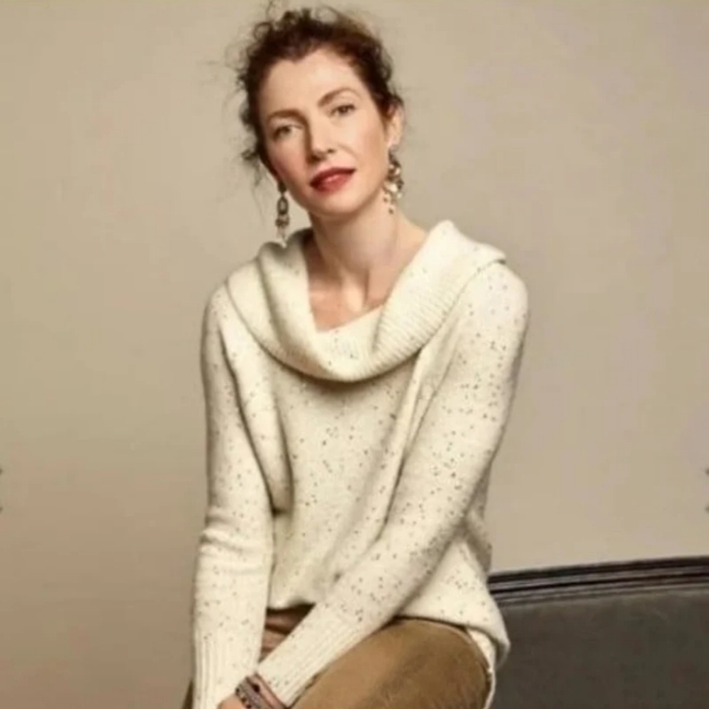 Chico's Touch Of Sparkle Sweater Cowl & Off Shoulder Black BNWT RETIRED